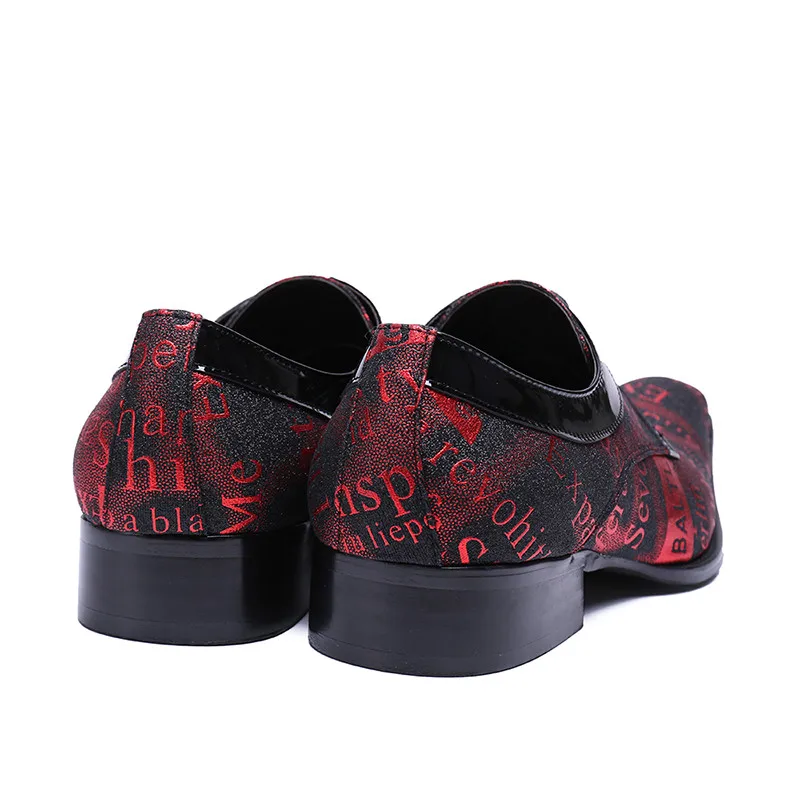 С буквенным принтом Мужская обувь оксфорды на шнуровке квадратный носок лоферы