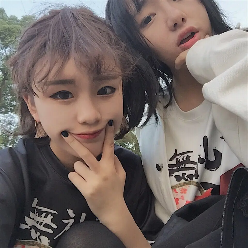 Классная футболка в стиле панк для девушек японском уличном с большим принтом