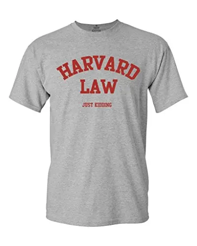 Футболка с надписью Harvard Law Just Shock Забавные Рубашки для колледжа футболка