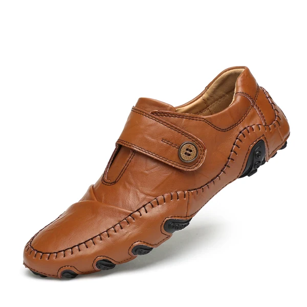 Earthy Yellow shoes ZFTL/Новинка; мужская повседневная обувь из натуральной кожи; Мужская обувь в горошек; обувь для вождения с осьминогом; мужские водонепроницаемые мокасины для отдыха; большие размеры; ручная работа; 025 - Цвет: Earthy Yellow shoes