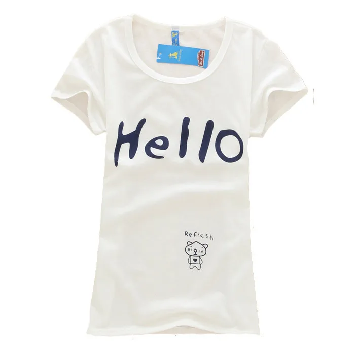 2018новая футболка женская высокое качество Свободный Топ с коротким рукавом