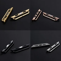 rolamy silver gold rose gold black watch band connector adapter for apple watch iwatch sports 38 40 42 44mm with screwdriver