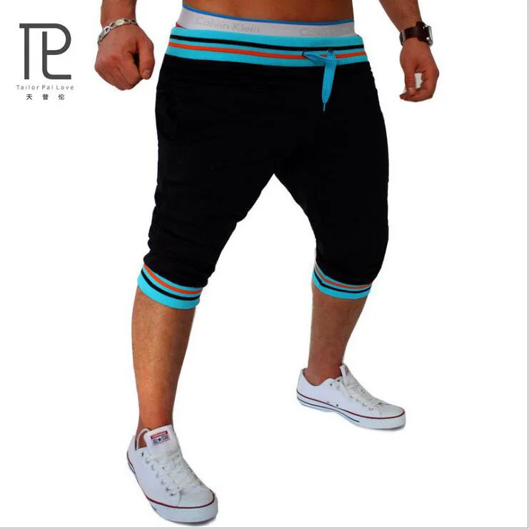 2017 Men's Short Soft Men Homewear with Pocket Casual Solid Elastic Waist Shorts Leisure Trunks Slim Straight Bermuda #A0 | Мужская