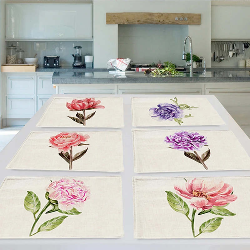 Настольный коврик с красивым цветочным принтом стильные салфетки для свадебного