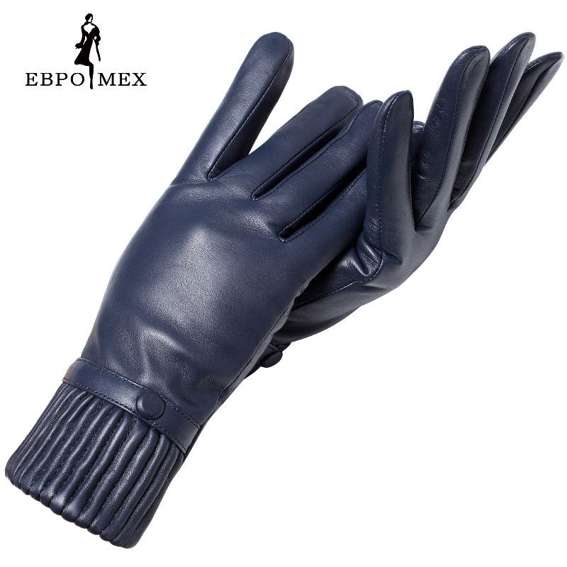 

Genuine Leather glove Good quality gloves female Fashion leather gloves Vintage winter gloves women black Weatherization