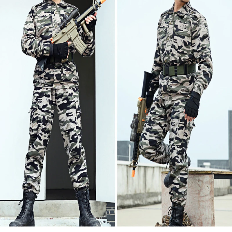 Мужской Камуфляжный костюм охотничий одежда для мужчин военный унисекс