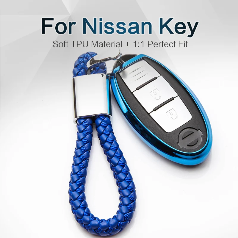ТПУ чехол для ключей стайлинга автомобиля Nissan Tiida Navara Sunny Murano X Trail T31 Altima Pathfinder Key Ring