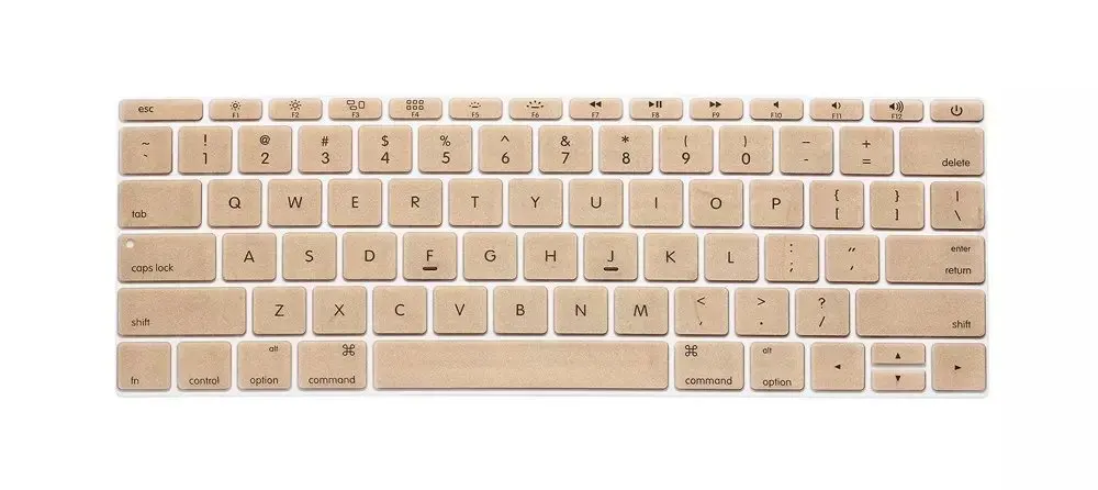 Силиконовые наклейки для клавиатуры Apple Macbook золотистые Air Pro Retina 11 12 13 15 6 3 4|macbook