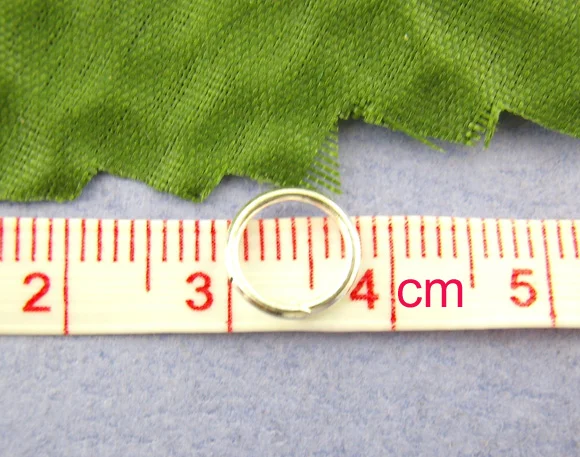 Doreen Box Lovely 400PCs серебристый цвет открыт Jump Ring 8mm dia. (B00622) | Украшения и аксессуары