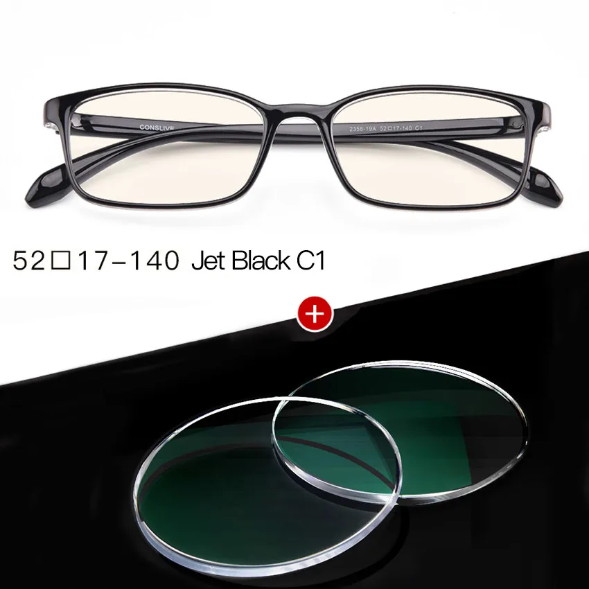 C1 with Lenses TR90, Женские оправы для очков, светильник, астигматизм, близорукость, очки для коррекции зрения, диоптрические очки 2356 - Цвет оправы: C1 with Lenses