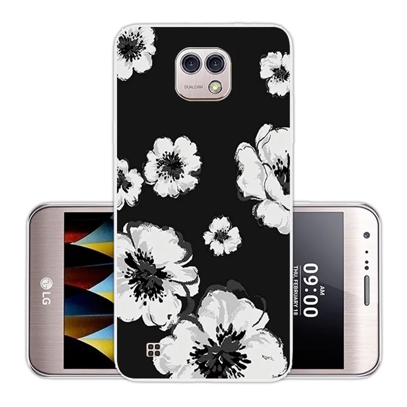 Cases for LG X Cam K580 K580Y Xcam K580DS 5.2 Inch Soft Silicone Clear TPU Brick Road Covers Skin Lg |