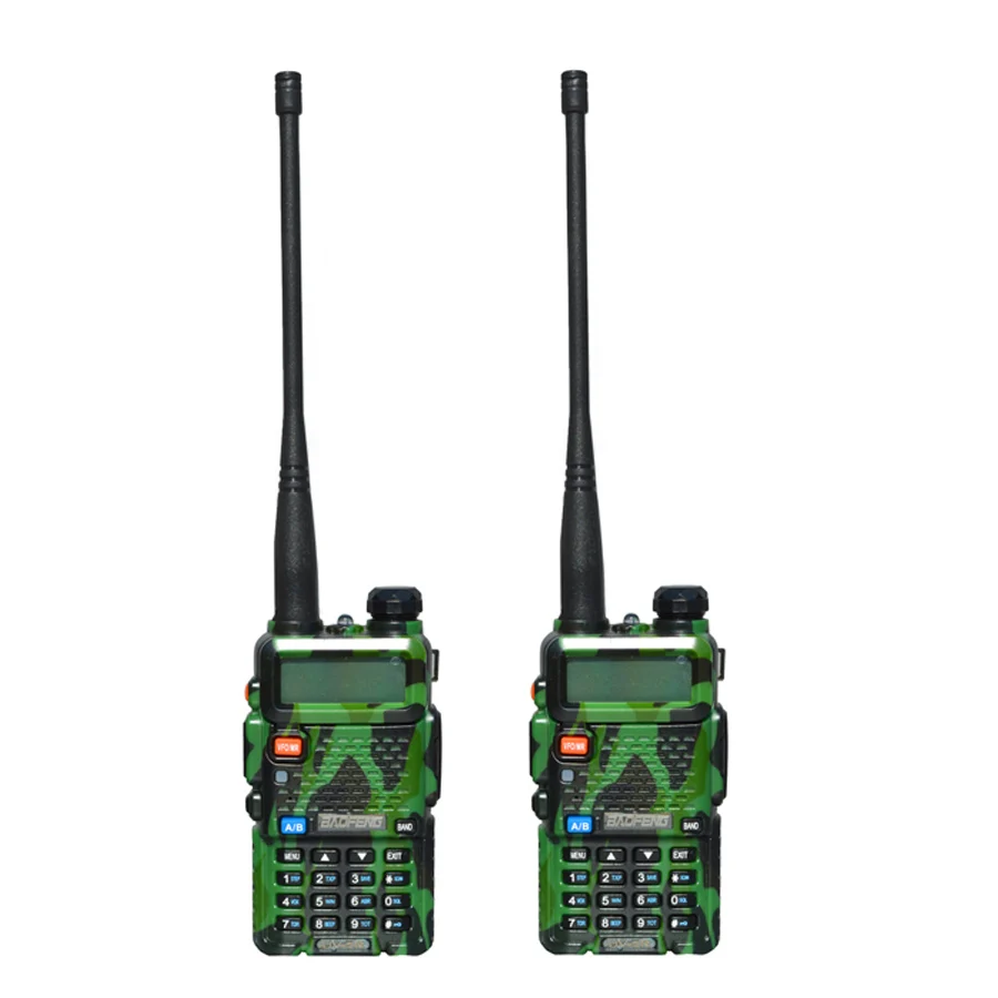 camouflage 2 шт./компл. BaoFeng UV-5R иди и болтай Walkie Talkie “иди и Dual Band двухстороннее радио Pofung UV Портативный Ham диапазонное радио приемопередатчик VHF/UHF радио двойной UV5R - Цвет: camouflage