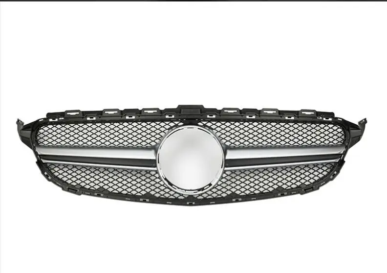 Передняя сетчатая решетка для Mercedes-Benz C-class W205 C450 250 180 C200 C220 2014-on с эмблемой в
