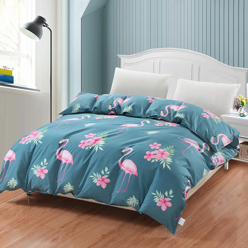 

Hot sell 100% Cotton Beige Flower Spring Refreshing Bedding Set Full Queen King Size Bed Quilt/Duvet Cover Fashion Style 1pcs