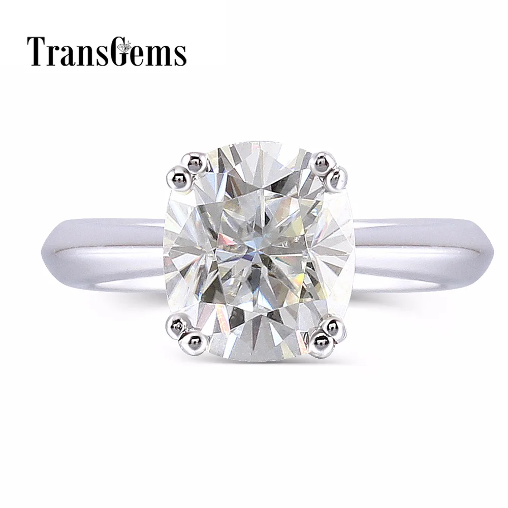 Женское серебряное кольцо для обручения Transgems 2 карата ct 7X8mm | Украшения и