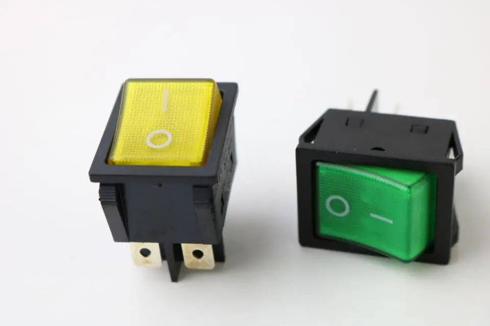 Превосходное качество KCD4 20A 250VAC/25A 125VAC красную кнопку светильник кулисный переключатель 4 Pin рокер Мощность переключатель