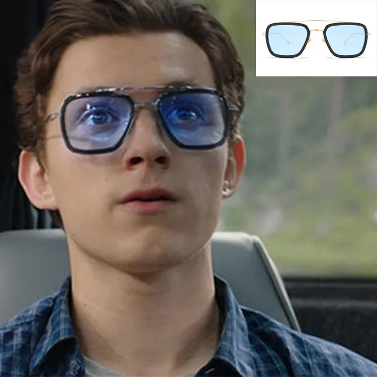 MARC Для мужчин Винтаж солнцезащитные очки в стиле стимпанк брендовые прозрачные