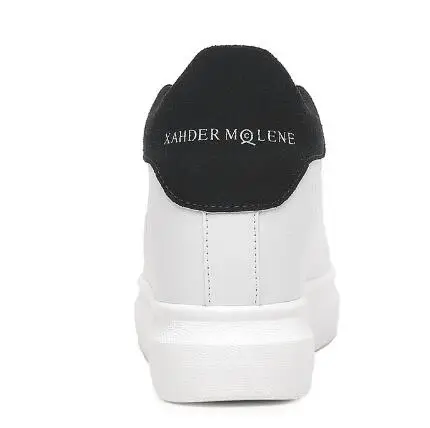 Женские кроссовки на вулканизированной подошве TOSJC белые кожаные плоской