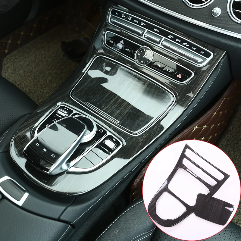 4 цвета центральная консоль Шестерня Панель рамка накладка наклейки для Mercedes Benz E класс W213- авто аксессуары