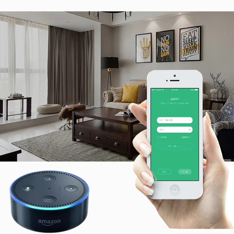 Умные занавески Alexa google home tuya smart life с управлением через приложение бесшумные