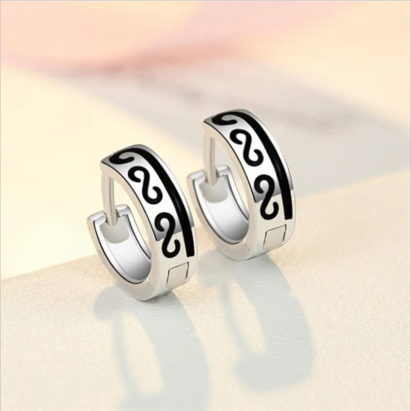 Everoyal New Arrival Girls Hoop Earrings For Women Jewelry Fashion 925 Sterling Silver Male Accessories Hot Men Bijou | Украшения и