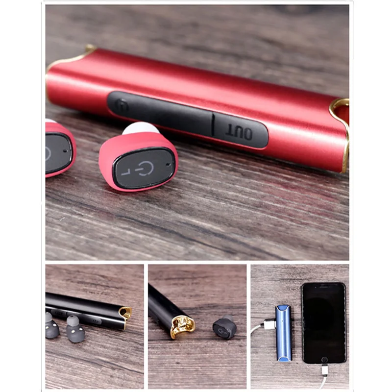 Настоящий наушник 2018 СПЦ беспроводной Dual Ear Bluetooth гарнитура с перезаряжаемые мини