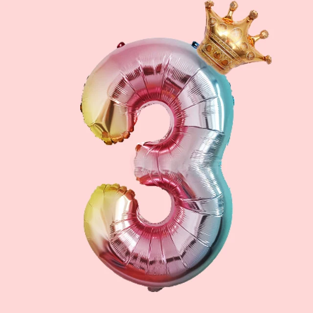 Рождественские 2 шт 32 дюйма радужные шары с цифрами золотой короной воздушный шар