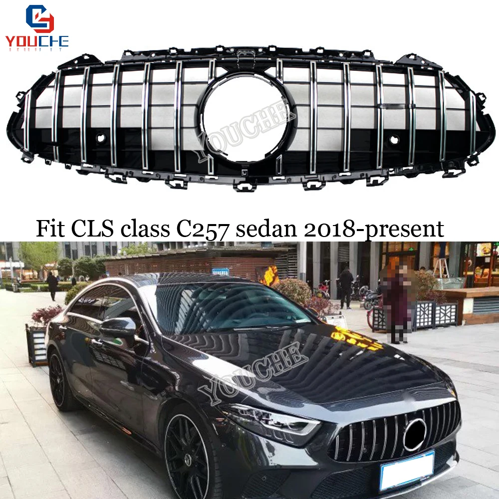 C257 GT гриль ABS сменная Передняя решетка для Mercedes CLS Class 4 дверный седан 2018 подарок