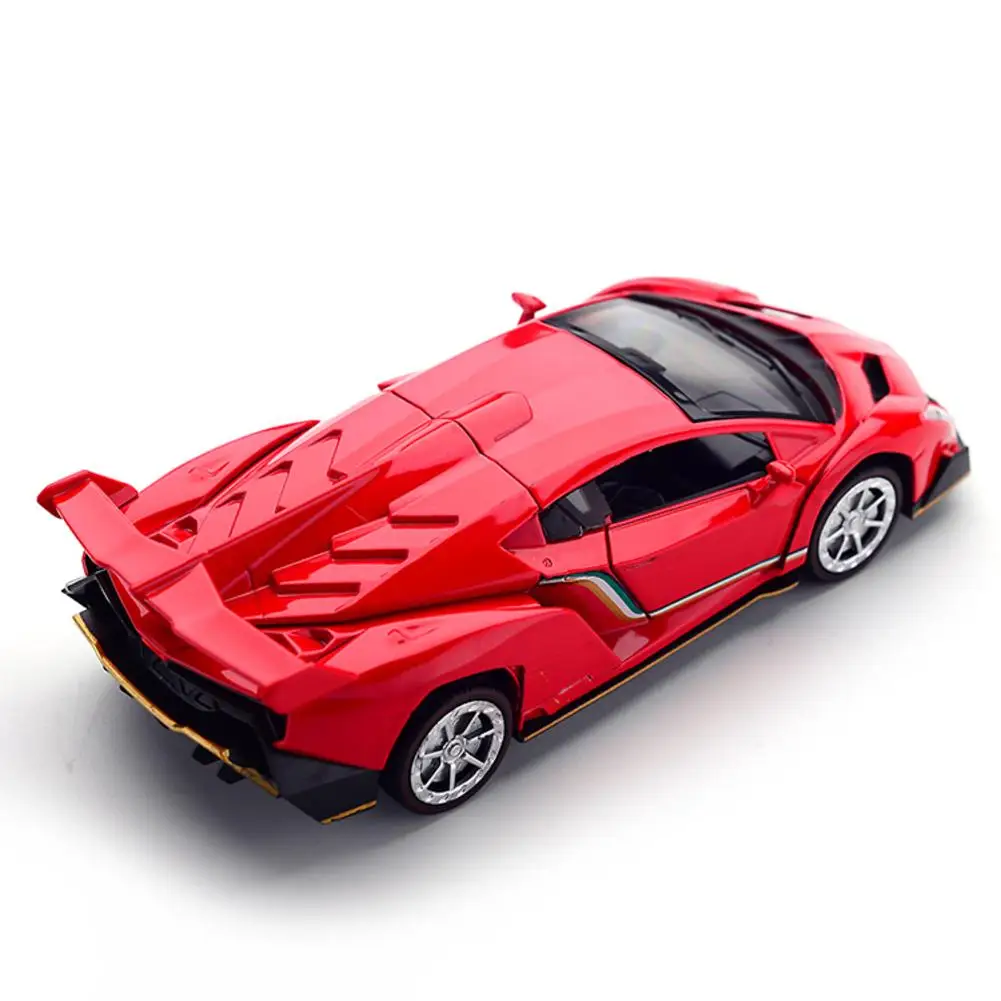 1:32 Veneno литая под давлением модель автомобиля звуковой светильник вытяните назад автомобиль игрушка автомобиль подарок на день рождения коллекционная игрушка