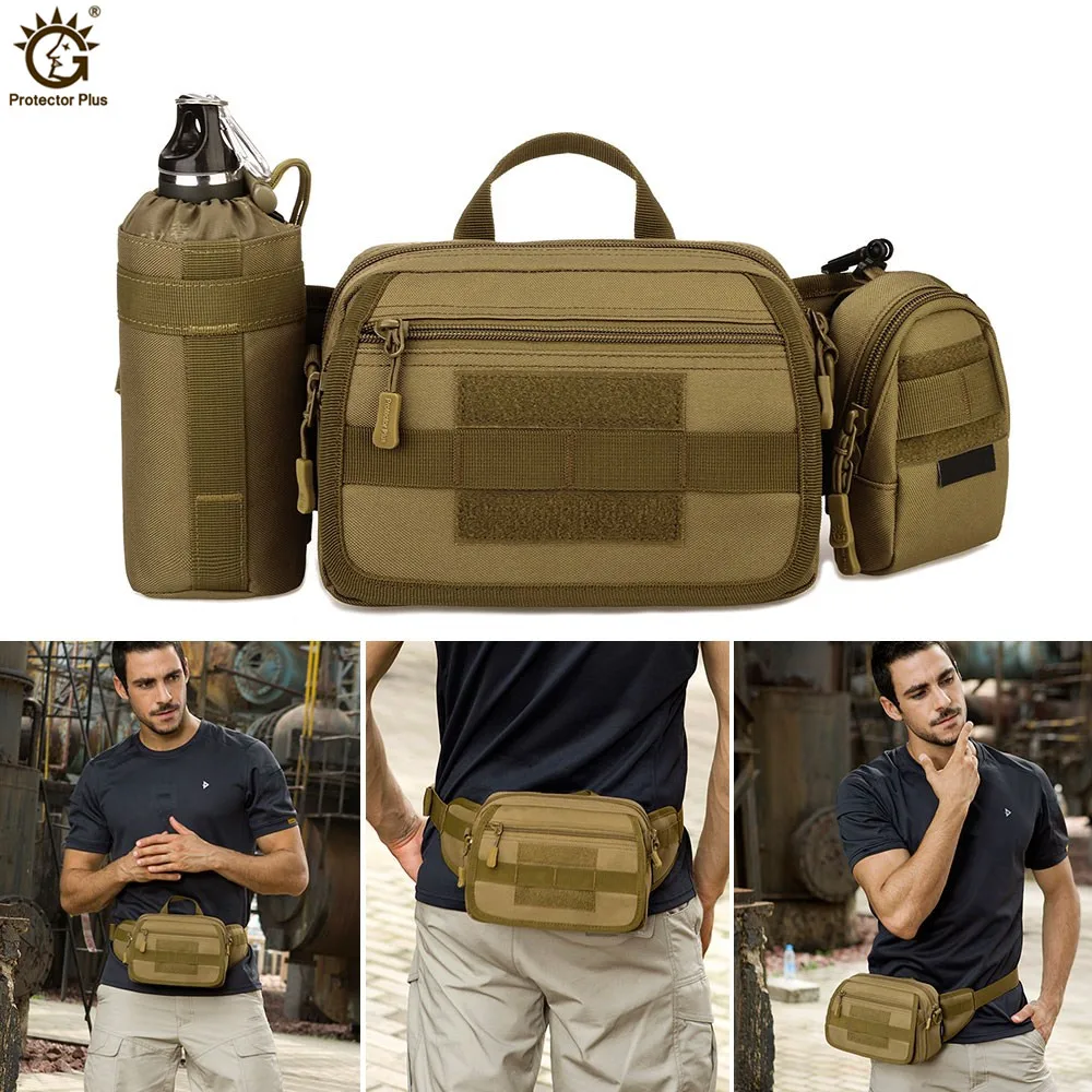Tactical Molle Waist Bags Nylon Military Waterproof Shoulder Messenger Bag Camouflage Travel Equipment Tactical Belt Bag
