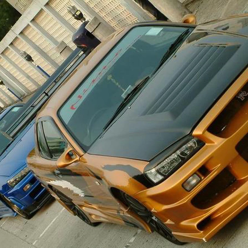 Skyline GTR R34 углеродное волокно Автомобильные фары брови крышка отделка наклейка