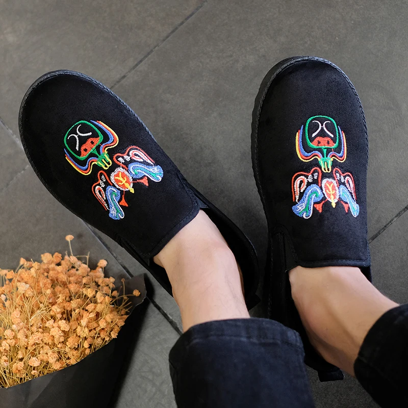 Зимние Для мужчин меха Черные Лоферы хаки s теплая обувь удобные человек