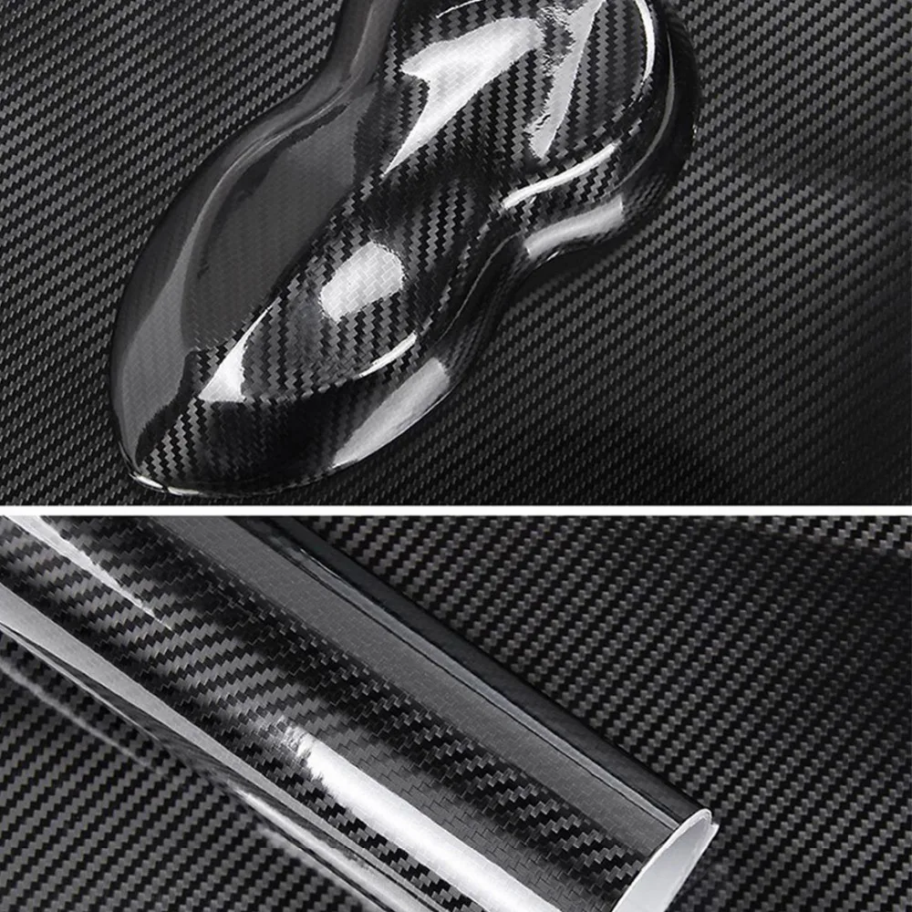 50CMx200CM High Glossy 6D Carbon Fiber Vinyl Wrapping Film Car Appearance decoration Motorcycle Tablet Stickers Car Styling