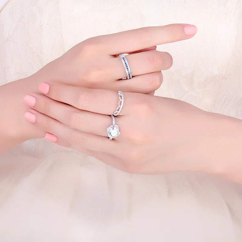 JewelryPalace Королевский queen Корона Цирконий Юбилей обещание обручальное кольцо 925 пробы серебро для Для женщин как красивые подарки