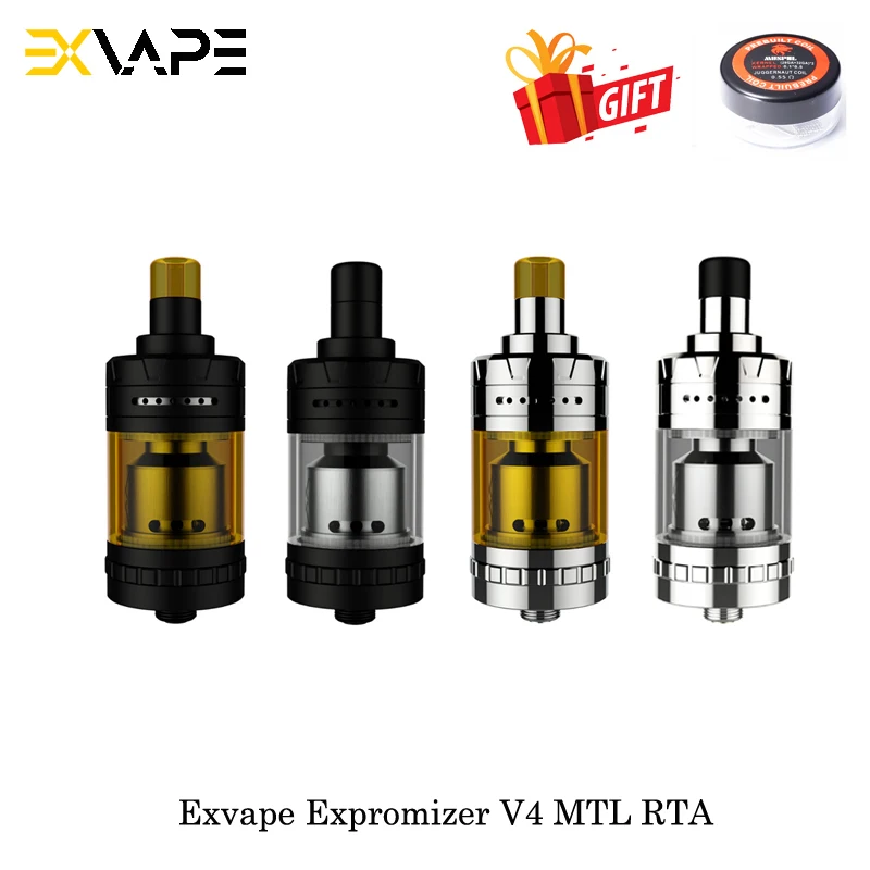 Электронная сигарета Exvape Expromizer V4 MTL RTA диаметр 23 мм емкость 2 мл одна катушка Deck 510