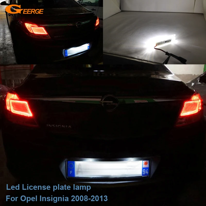 Для Opel Insignia 2008 2009 2010 2011 2012 2013 отлично ультра яркий светодиодный фонарь освещения номерного знака светильник без OBC error