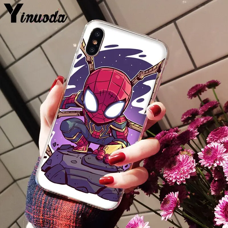 Yinuoda Marvel DC Comics супергерой Звездные войны ТПУ прозрачный чехол для телефона iPhone 8 7 6