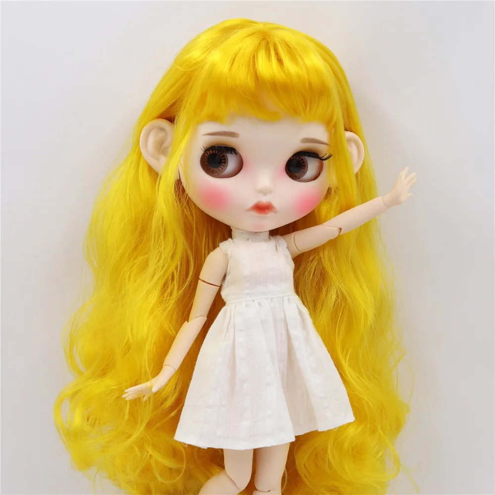Ледяная кукла DBS Blyth 1/6 bjd белая кожа сустав тело желтые волосы матовое лицо с