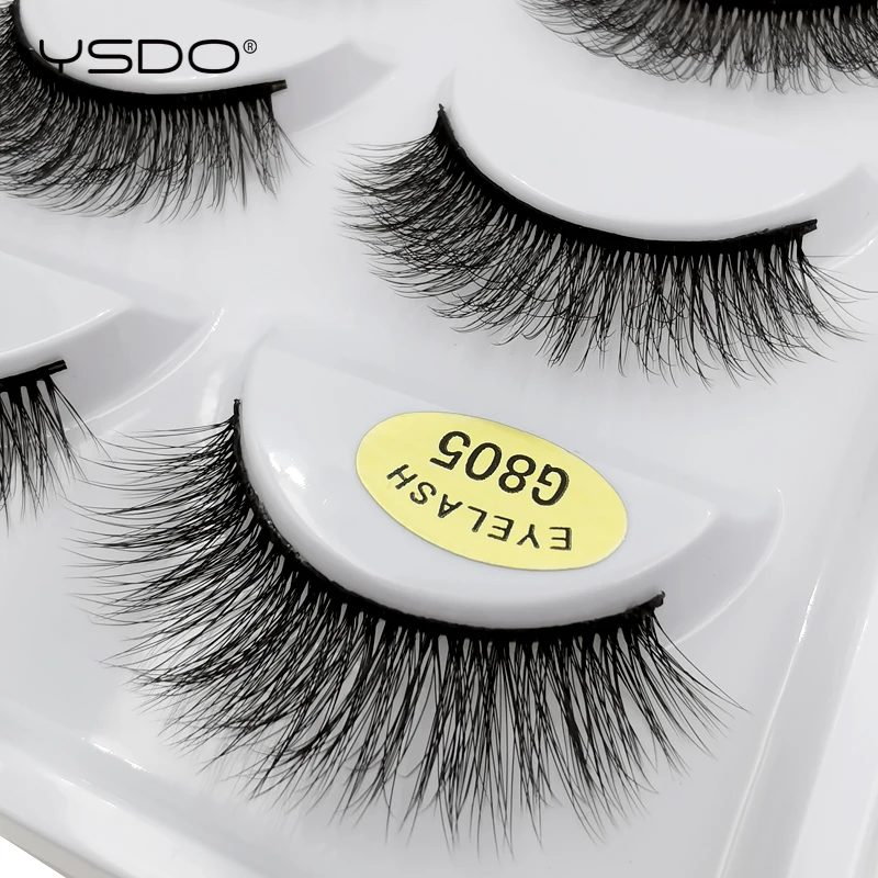 YSDO 5 пар 3d норковые ресницы натуральные накладные ресницы для макияжа норковые ресницы пушистые ресницы длинные ресницы драматические Ресницы cilios