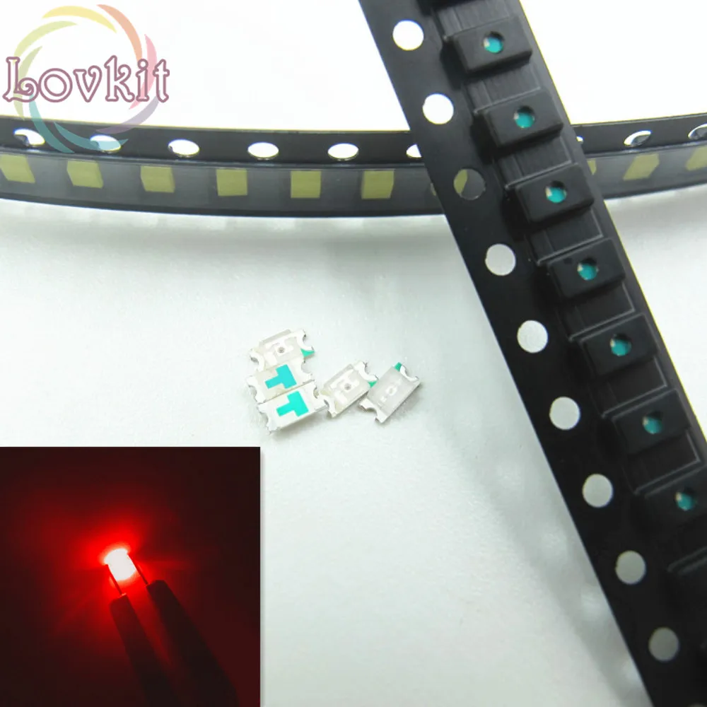 1000 шт 0603 SMD/SMT чип красный светодиод 620-630nm ультра яркий светоизлучающий диод