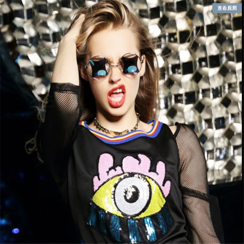 Послушание 1 шт. большой размер милый узор глаз блестки вышивка заплатка образец