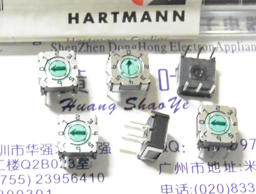 

2pcs HARTMANN Germany 0-7/8 bit code switch, 8421C rotary dial code switch, 3:3 positive code, P36 126