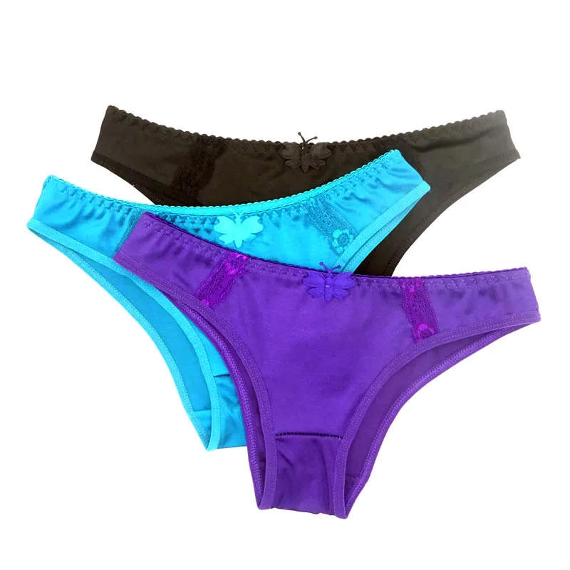 purpl.sky blue.black Moonflame 3 шт./партия, лидер продаж, нейлон, женские кружевные полиамидные трусы, сексуальные трусики, 89275 - Цвет: purpl.sky blue.black