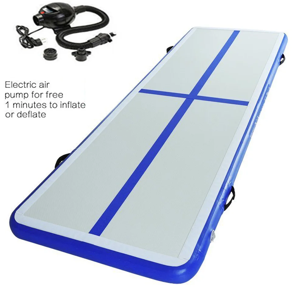 dark blue with pump 3 комплекта/партия м и формирующая листы для кровли 4 м 5 м Надувной Дешевые гимнастические матрасы в тренажерном зале и сушить в стиральной машине Airtrack пол Йога Олимпийских игр, воздушный трек для продажи - Цвет: dark blue with pump