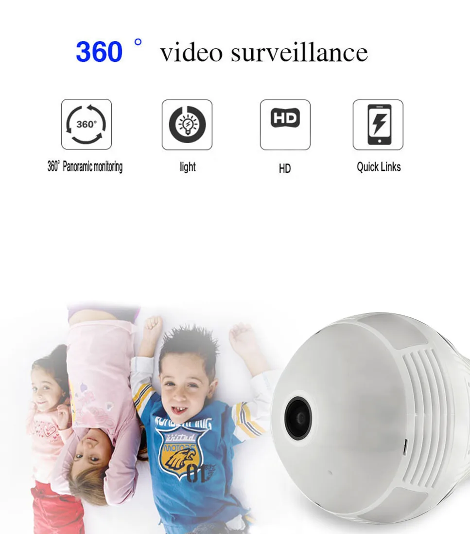 1080p 960p панорамная 360 градусов камера беспроводная IP камера 2.0mp 1.3mp 3D VR безопасность wifi камера для собак