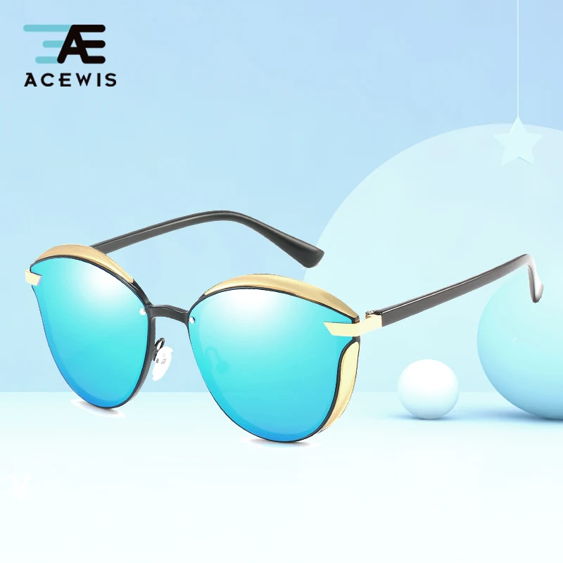ACEWIS Круглые Солнцезащитные очки женские поляризованные мужские ретро роскошные