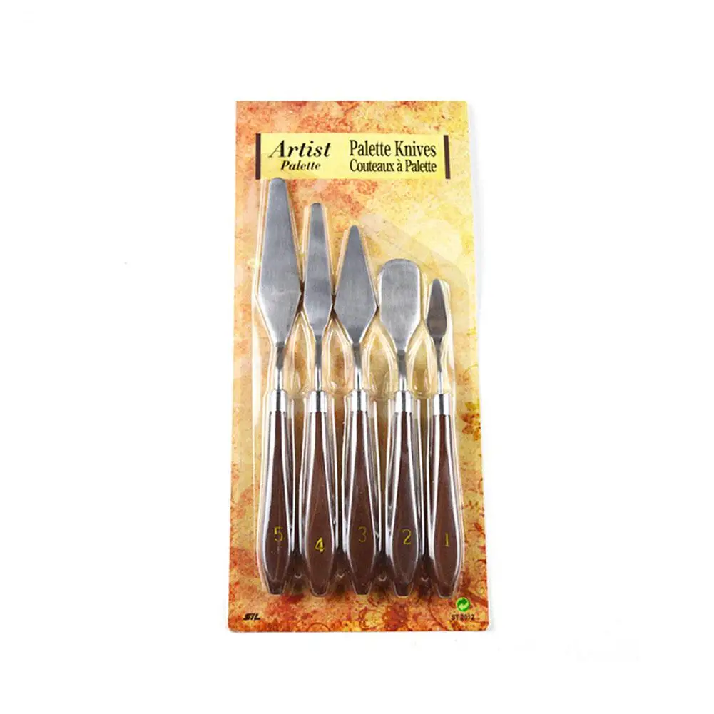 

Adeeing 5pcs/set Artist Oil Painting Tool Palette Utility Set Mixed Scraper Set Stainless Steel Spatula r20