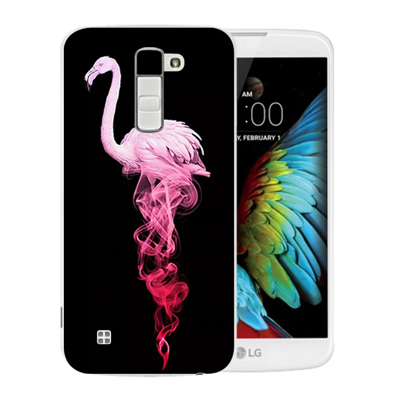 Чехол для телефона LG K10 LTE K420N K430 K430ds F670 мягкий чехол из ТПУ с рисунком фламинго K410