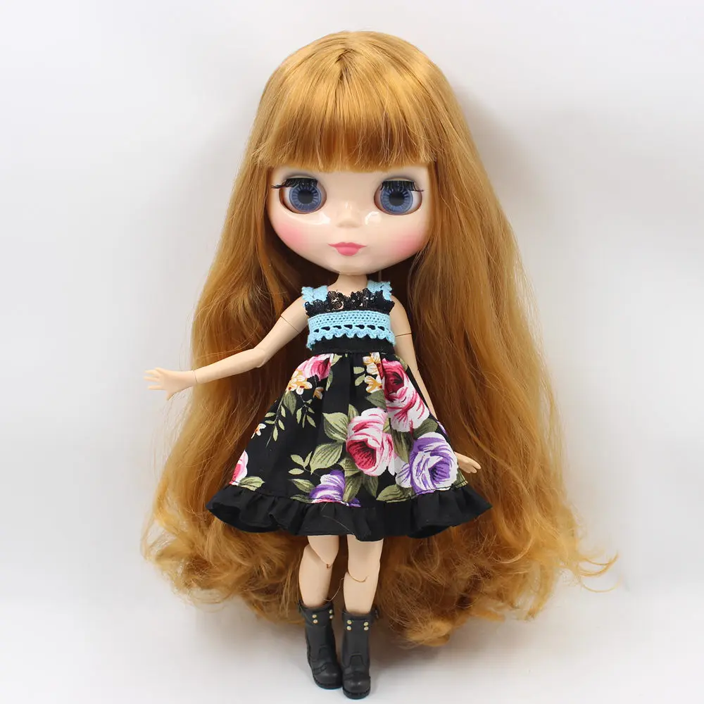 Ледяной DBS Blyth кукольные 1/6 bjd 30 см шарнирное тело натуральную кожу каштановые