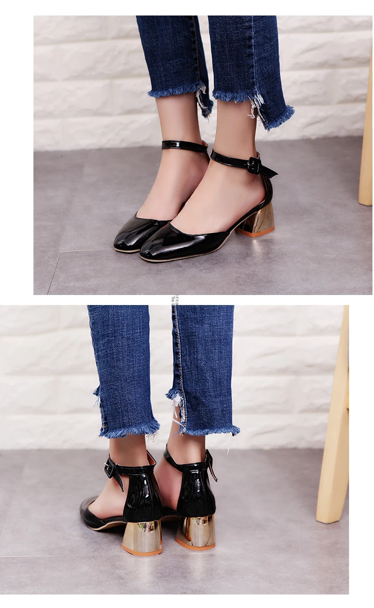 Zapatos mujer; женские туфли-лодочки; женская обувь на толстом каблуке с ремешком на щиколотке; модельные туфли-лодочки с квадратным носком на среднем каблуке; удобная женская обувь; 5 см
